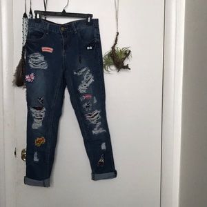 Jeans with patches